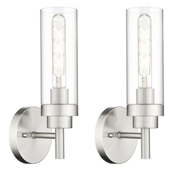 Emak Lighting Other - NIB. Elegant Modern Wall Sconce Lights Brushed Nickel Set Of 2